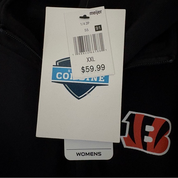 Cincinnati Bengals Women's XXL NFL Scouting Combine 1/4 Zip Pullover NWT - Picture 9 of 9